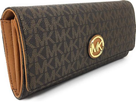 michael kors brown acorn wallet|brown mk wallet for women.